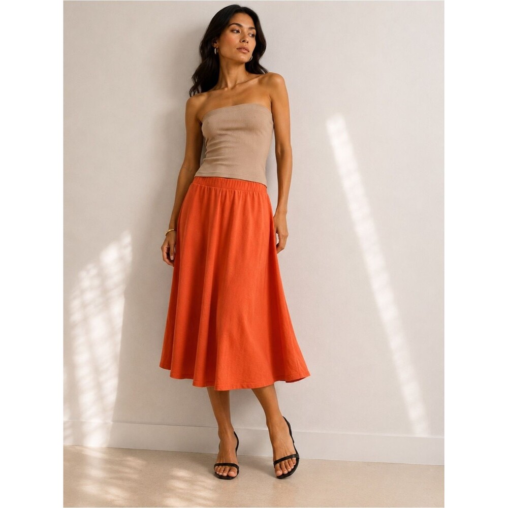 Junee Orange Midi Skirt – Size Large